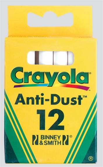 Bte de 12 craies Crayola anti-dust