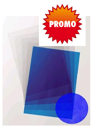 Plats de couverture A4 en PVC transparents bleu