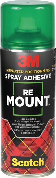 Colle en spray SCOTCH® - REMOUNT repositionnable