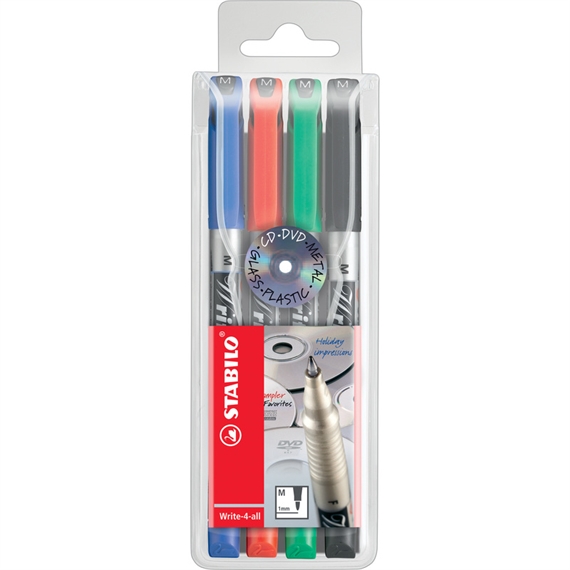 STABILO Marqueur permanent Write-4-all, M, étui en plastique