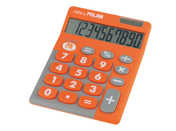 Calculatrice Milan 10 chiffres duo orange