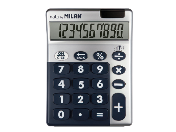 Calculatrice Milan 10 chiffres Silver bleu