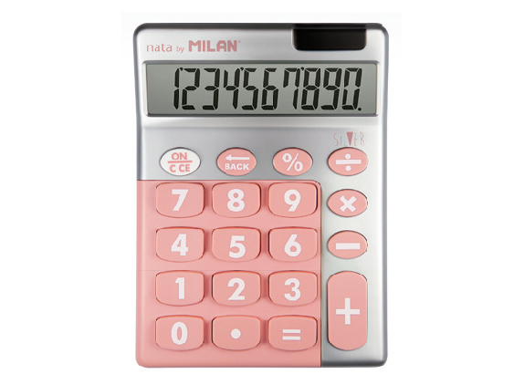 Calculatrice Milan 10 chiffres Silver rose