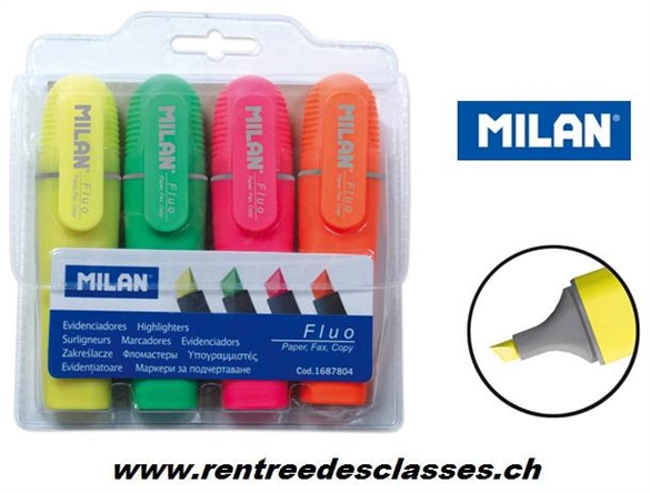 Etui de 4 surligneurs Fluo