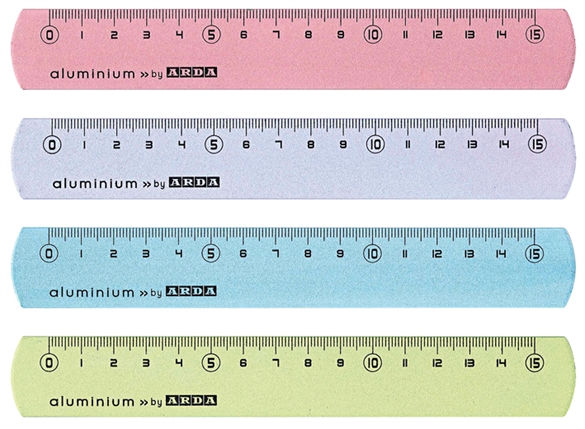 Règles plates 15cm en aluminium