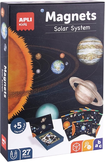 APLI kids Jeu de magnets "Système solaire", 27 magnets