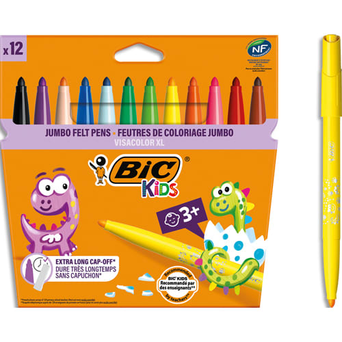 BIC KIDS Feutre Visacolor XL ecolutions, étui en carton de