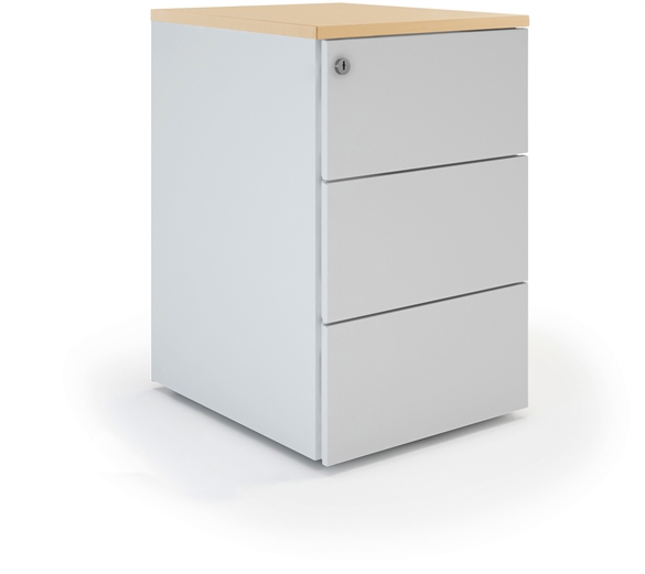 Caisson hauteur bureau 3 tiroirs profondeur 60 cm