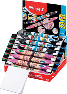 Maped Stylo à bille 4 couleurs Twin Tip 4 Tatto Teens,