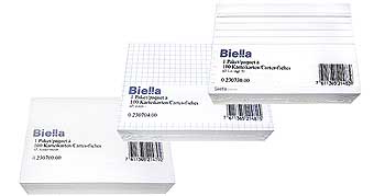 Cartes-fiches blanches A7 (105/74mm) blanco