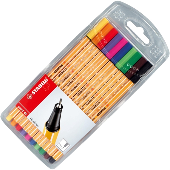 Etui de 10 couleurs STABILO - Point 88