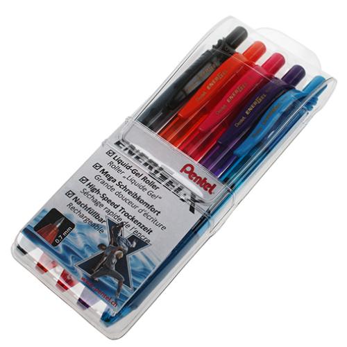 Etui de 5 stylos Pentel Roller EnerGel 0.7 mm