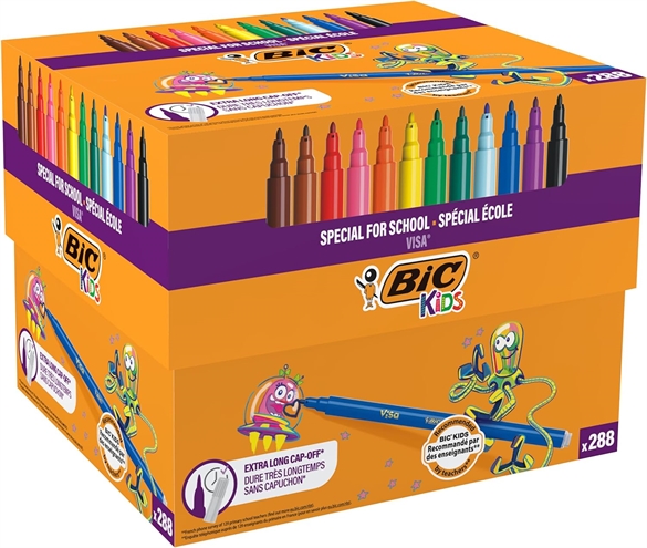 BIC KIDS Feutre Visa, boÎte en carton de 288