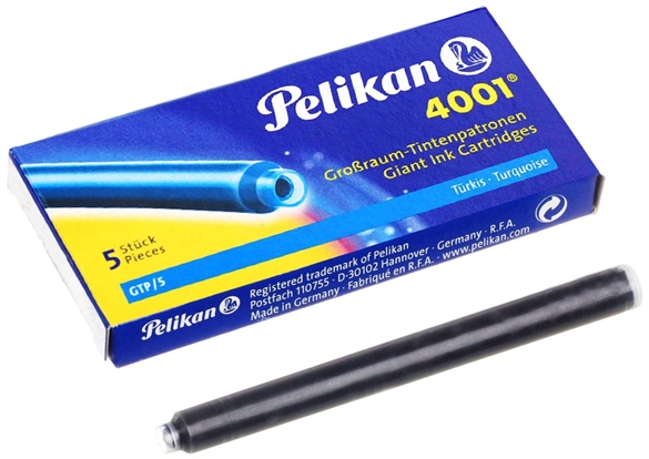 Pelikan Cartouches d'encre grand volume 4001 GTP/5,turquoise