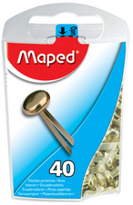 Maped Attaches parisiennes à tête ronde, en laiton, 17 mm