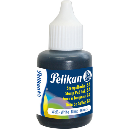 Pelikan Stempelfarbe 84, wasserfest, weiá, Inhalt: 30 ml