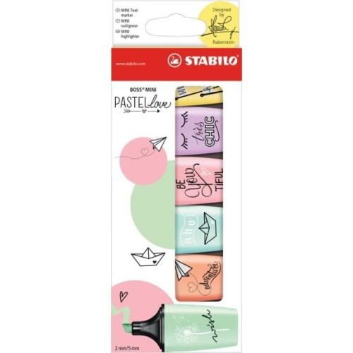 Etui de 6 Surligneurs STABILO BOSS® MINI Pastellove