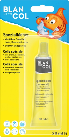 Colle spéciale BLANCOL verre, porcelaine, cuir