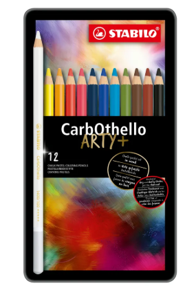 STABILO Crayon pastel CarbOthello, étui métallique de 12