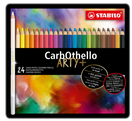 STABILO Crayon pastel CarbOthello, étui métallique de 24