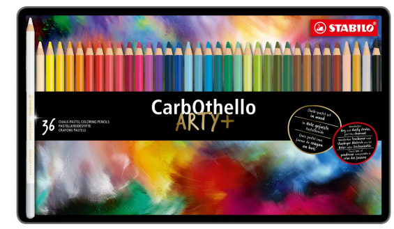 STABILO Crayon pastel CarbOthello, étui métallique de 36 couleurs