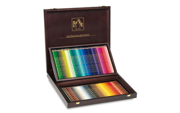 Coffret bois 80 crayons Caran d'Ache Supracolor Artist