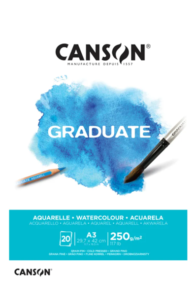 Bloc dessin Graduate Canson 20f. 250g.