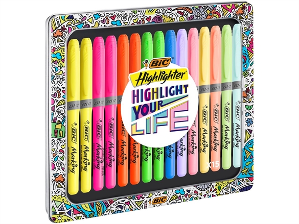 Etui de 15 surligneurs BIC