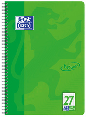 Oxford Cahier Touch, A4+, ligné, 160 pages, vert herbe