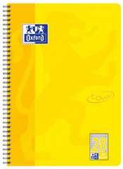 Oxford Cahier Touch, A4+, quadrillé, 160 pages, jaune soleil