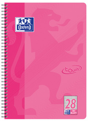 Oxford Cahier Touch, A4+, quadrillé, 160 pages, rose