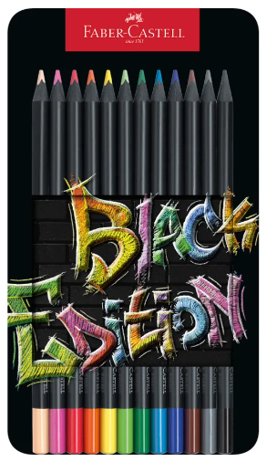 FABER-CASTEL Crayons de couleur Black Edition