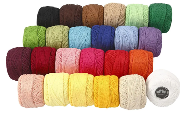 Fil de coton mercerisé, - set de 24 x 20g.