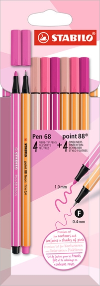 Etui de 8 couleurs 68 & 88  Shade of pink