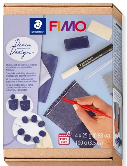 FIMO SOFT Kit de pâte à modeler Denim Design à cuire au four