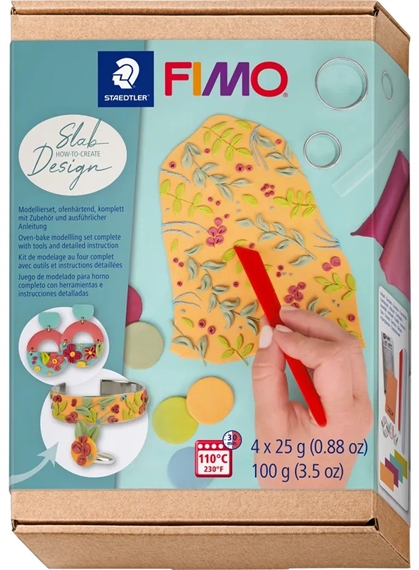 FIMO Kit de pâte à modeler SOFT design slab, à cuire au four