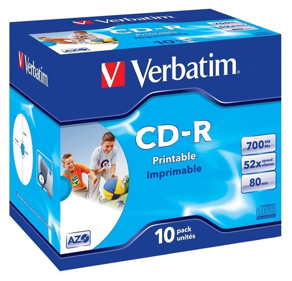 Pack de 10 CD-R 700/80 52 x printable