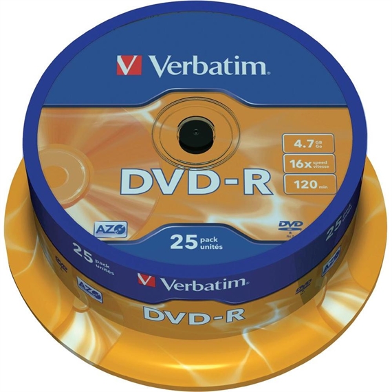 Pack de 25 vrac DVD-R 4.7 GB 16 x