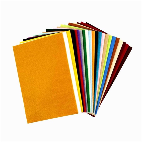 Pqt de 24 feutrines A4 - couleurs assorties