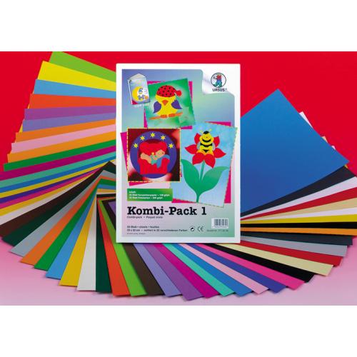 Paquet combi Cartons et feuilles de couleurs