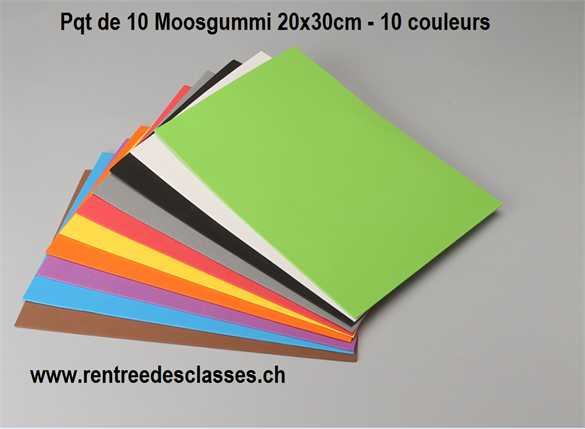 Pqt de 10 Moosgummi 20x30cm