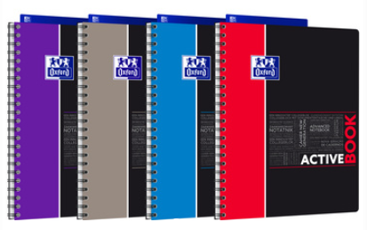 Collegeblock études "ACTIVEBOOK" A4+ quadrillé 90 g/m2 80 feuilles