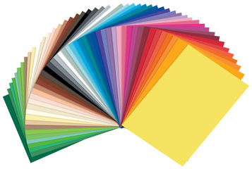 Pqt de 50 Carton de couleur, 250 x 350 mm