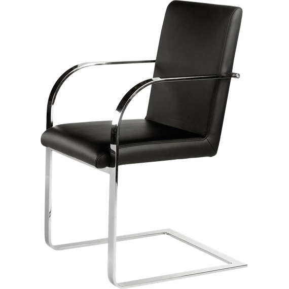 Fauteuil DEXTER Imitation cuir noir