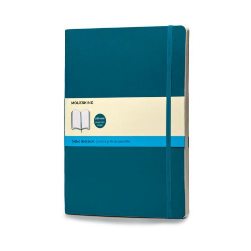 Moleskine livre soft cover XL pointillés bleu l'eau