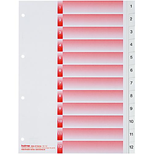 Répertoire  Index A4 1-12 blanc