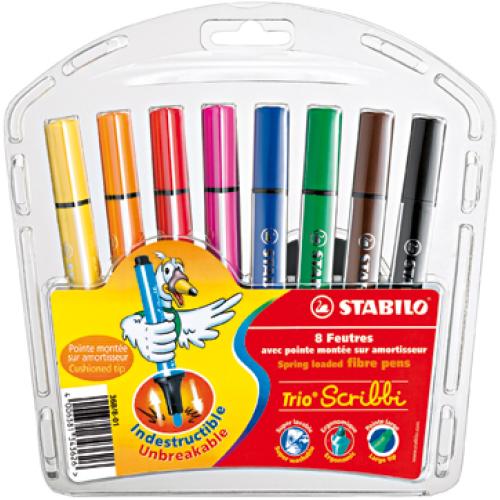 Etui de 8 Stabilo Trio Scribbi