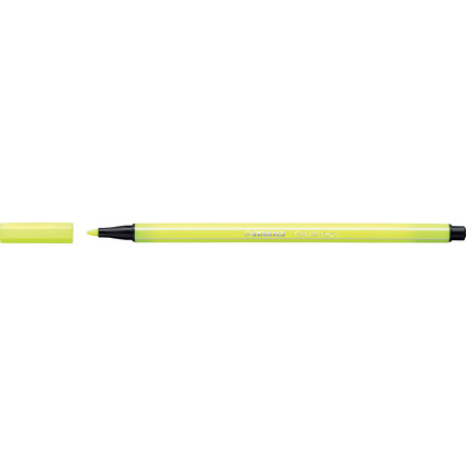 STABILO Stylo feutre Pen 68, jaune fluo, largeur de