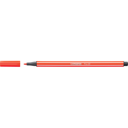 STABILO Stylo feutre Pen 68, rouge clair, largeur de