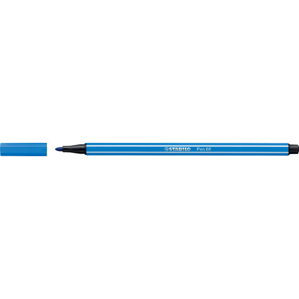 STABILO Stylo feutre Pen 68, bleu foncé, largeur de